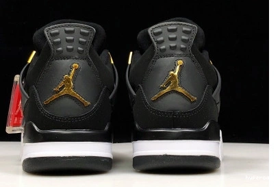 Hyperoad BLACK JORDAN 4 AIR METALLIC MENS GOLD-WHITE “ROYALTY” 0916